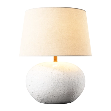 Ceramic Base White Lamp 3D model image 1 