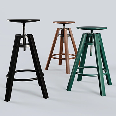 Elegant Dalfred Stool for Modern Spaces 3D model image 1 