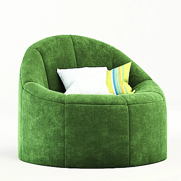 Stylish Single Sofa: Comfort & Elegance 3D model image 1 