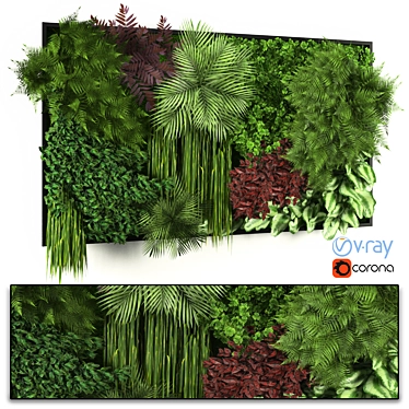 Geometry Spline Vertical Garden 3D model image 1 