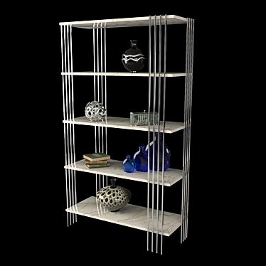 Modern Art Punk Rack, Customizable 3D model image 1 