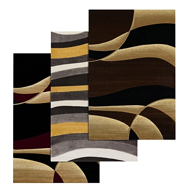 Luxury Carpet Set: 3 High-Quality Textured Options 3D model image 1 