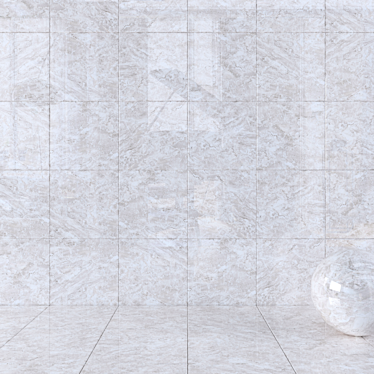 Jupiter Light Flora Wall Tiles: Stunning HD Textures! 3D model image 1 