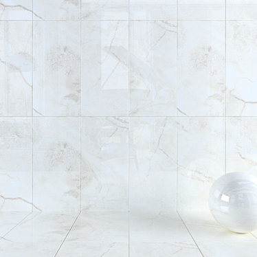 Elegant Cream Wall Tiles 3D model image 1 