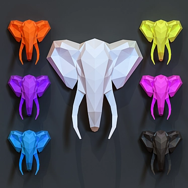 Minimalist Elephant Sculpture 3D model image 1 