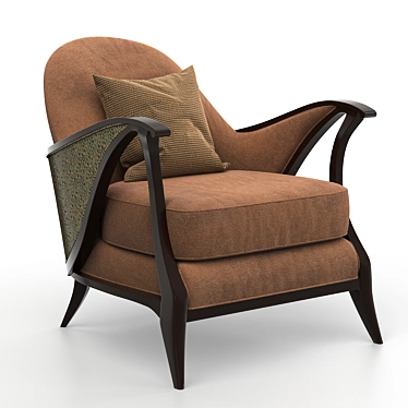 Title: Elegant Curtsy Caracole Chair 3D model image 1 