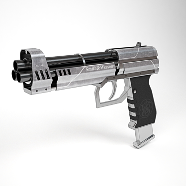 Triple Barrel Pistol 3D model image 1 