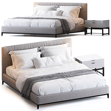 Minimalist Andersen Bed by Minotti 3D model image 1 