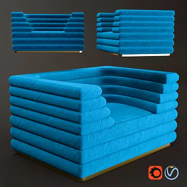 Couch Prussian Blue
