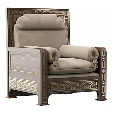 Arabic-inspired Armchair: Elegant and Comfortable 3D model image 1 