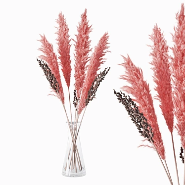 Pampas Grass Bouquet: Elegant Florals 3D model image 1 