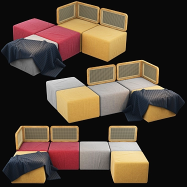 Rudisha Reconfigurable Sofa Set 3D model image 1 