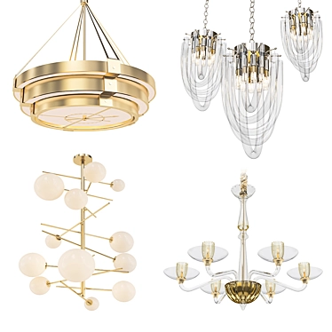 Modern Chandelier Collection 3D model image 1 