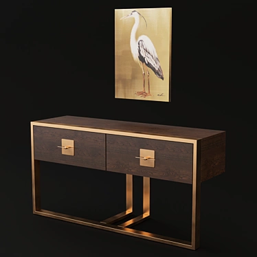 Osaka Modern Console Table 3D model image 1 