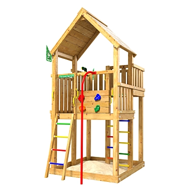 Ultimate Jungle Gym with Fireman's Pole 3D model image 1 