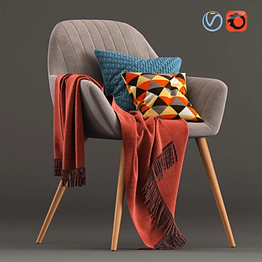 Velvet Armchair: Christie/H.La Forma 3D model image 1 