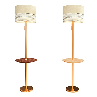 Vilber Floor Lamp with Table 3D model image 1 