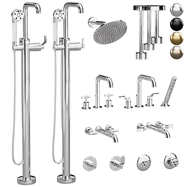 Brizo Litze Bathroom Faucet Set 3D model image 1 