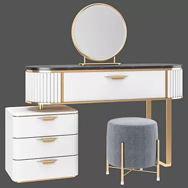 Elegant Max 2012 Dressing Table 3D model image 1 