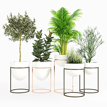 Elegant Stand Planter 3D model image 1 