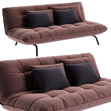 Modern Loft Sofa with Sleep Function 3D model image 1 