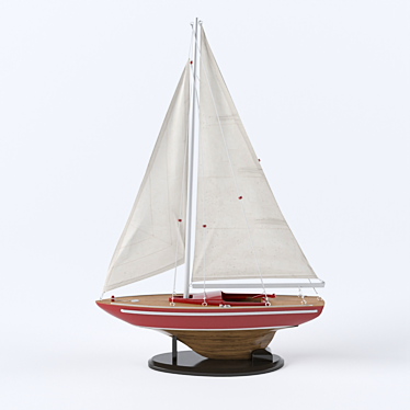 Nautical Elegance: Sailboat Decoration 3D model image 1 