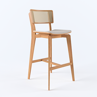 Natural Wood Chair 3D model image 1 