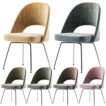 Saarinen Armless Chair: Modern Elegance 3D model image 1 