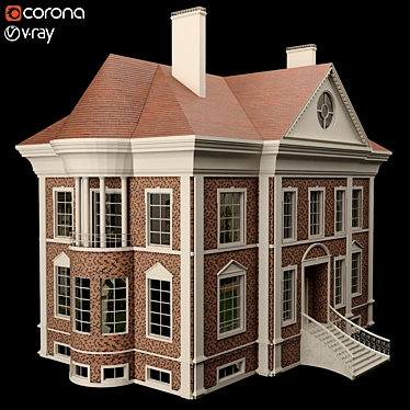 Polygon Brick Building Set 3D model image 1 