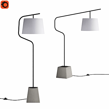 Portland Minimalist Floor Lamp 3D model image 1 