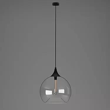 Modern Glass Ceiling Light 3D model image 1 