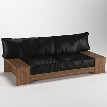 Japanese Inspired Kiza Sofa 3D model image 1 