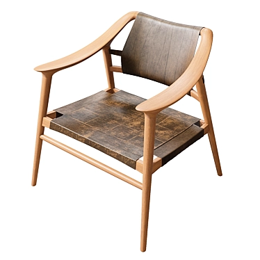 Title: Vintage Bambi Lounge Chair 3D model image 1 