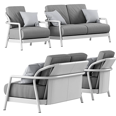 Alison Flexform Outdoor Sofa 3D model image 1 