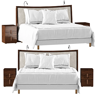 Luxury Sleep Oasis: Hotel Bed 3D model image 1 