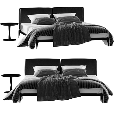 Elegante Park Bed: Modern Comfort & Style 3D model image 1 