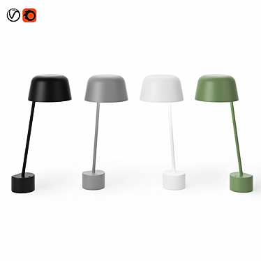 Muuto Lean Lamp Plus Modern Scandinavian Lighting 3D model image 1 