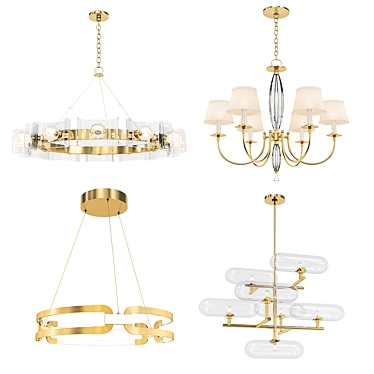 Modern Chandelier Collection 3D model image 1 