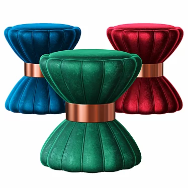 Luxurious Colette Pouf: Elegant and Comfortable 3D model image 1 