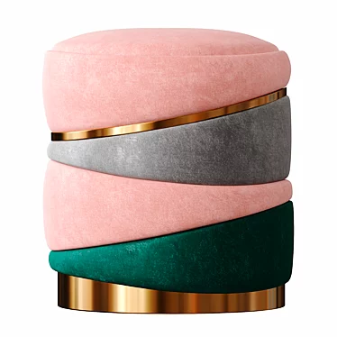 Bree Luxe Ottoman: Small, Stylish, and Functional 3D model image 1 