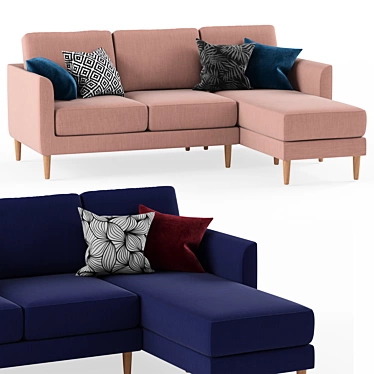 Modern and Stylish La Redoute JIMI Sofa 3D model image 1 