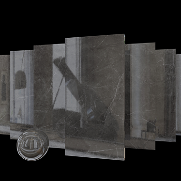 Asphalt Marble Set: Stunning Multi-Textured Collection 3D model image 1 