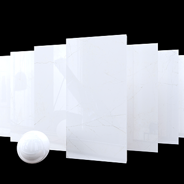 Sterlina White Marble Set: Multi-Texture, HD Textures, 3D Max & FBX 3D model image 1 