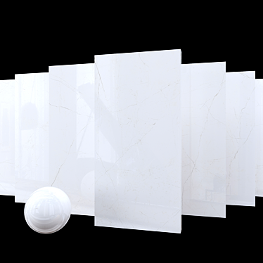 Sterlina White Marble Set: Elegant and Durable 3D model image 1 