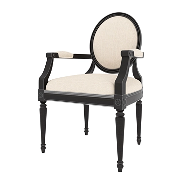 Vintage Elegance: Hooker Linosa Armchair 3D model image 1 