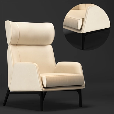 Modern Hidea Lounge Chair: Stylish & Comfortable 3D model image 1 