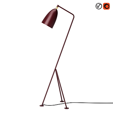 Grashoppa Floor Lamp: Modern Minimalist Lighting Solution 3D model image 1 