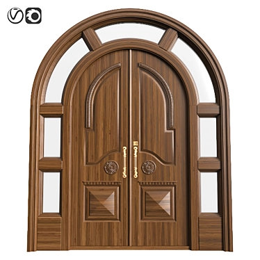 Elegant Grandeur Big Classic Door 3D model image 1 