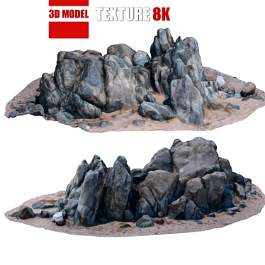 Detailed Stone 3D Model 3D model image 1 