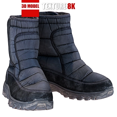 High-Quality Photogrammetry Boots 3D model image 1 